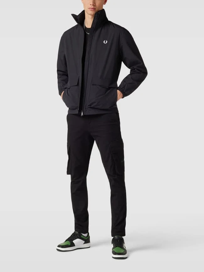 Fred Perry Jacke Mit Label-Stitching - Schwarz 1 Fred Perry Jacke Mit Label-Stitching - Schwarz