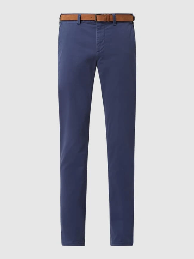 MCNEAL Chino Mit Stretch-Anteil Und Gürtel - Ozean Blau 2 MCNEAL Chino Mit Stretch-Anteil Und Gürtel - Ozean Blau – Bild 2