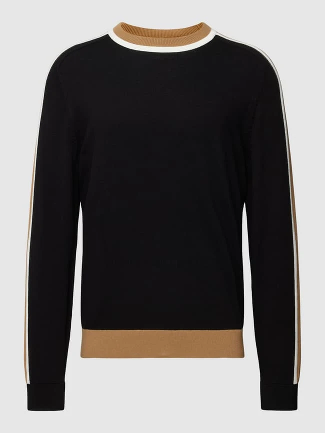 BOSS Strickpullover Mit Rundhalsausschnitt Modell 'Gabbano' - Weiß 2 BOSS Strickpullover Mit Rundhalsausschnitt Modell 'Gabbano' - Weiß – Bild 2