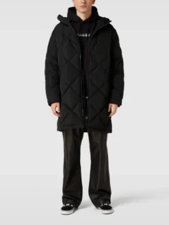 CK Calvin Klein Daunenmantel In Stepp-Optik - Schwarz