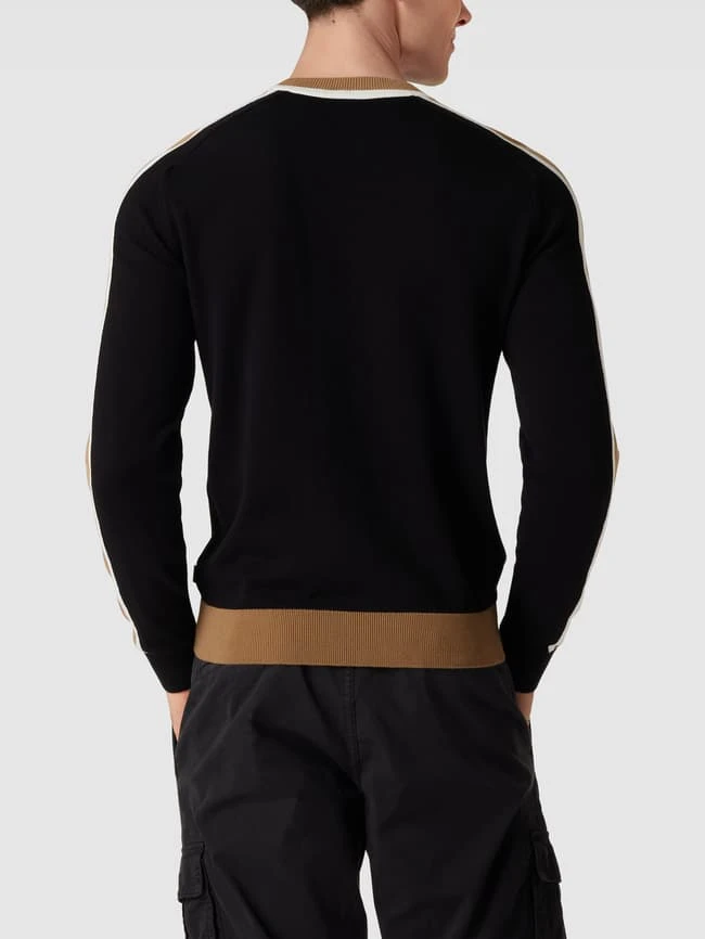 BOSS Strickpullover Mit Rundhalsausschnitt Modell 'Gabbano' - Weiß 5 BOSS Strickpullover Mit Rundhalsausschnitt Modell 'Gabbano' - Weiß – Bild 5