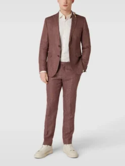 CG - Club Of Gents Anzughose Mit Bügelfalten - Rot