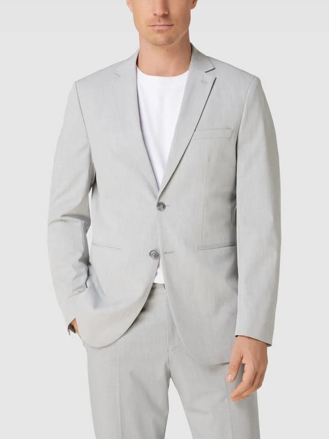 Selected Homme Slim Fit 2-Knopf-Sakko Mit Pattentaschen - Hellgrau 4 Selected Homme Slim Fit 2-Knopf-Sakko Mit Pattentaschen - Hellgrau – Bild 4