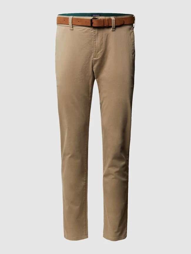 MCNEAL Chino Mit Stretch-Anteil Und Gürtel - Beige 2 MCNEAL Chino Mit Stretch-Anteil Und Gürtel - Beige – Bild 2
