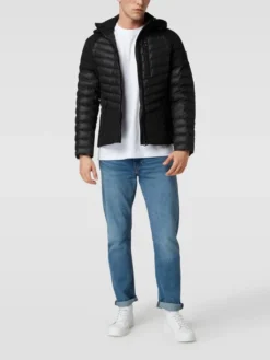 Wellensteyn Steppjacke Mit Label-Patch - Schwarz