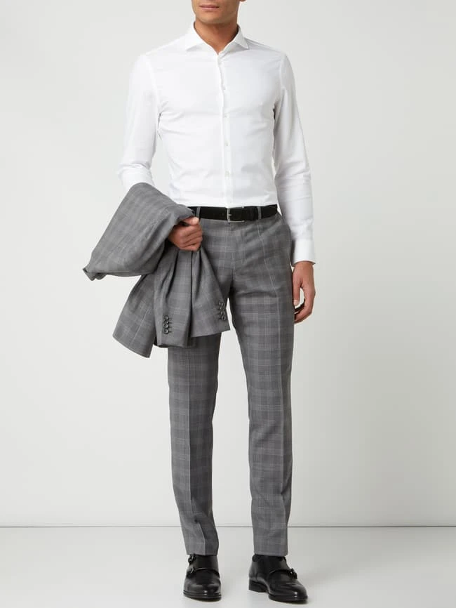 Jake*s Slim Fit Business-Hemd Aus Twill - Weiß 1 Jake*s Slim Fit Business-Hemd Aus Twill - Weiß