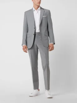 Pierre Cardin 2-Knopf-Sakko Mit Schurwoll-Anteil Modell 'Grant' - 'Futureflex' - Hellgrau