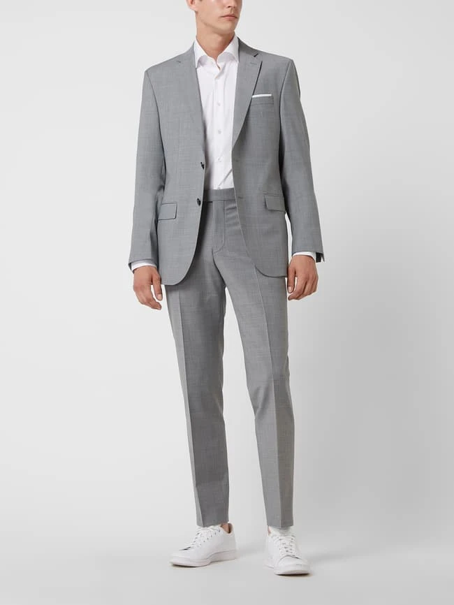 Pierre Cardin 2-Knopf-Sakko Mit Schurwoll-Anteil Modell 'Grant' - 'Futureflex' - Hellgrau 1 Pierre Cardin 2-Knopf-Sakko Mit Schurwoll-Anteil Modell 'Grant' - 'Futureflex' - Hellgrau