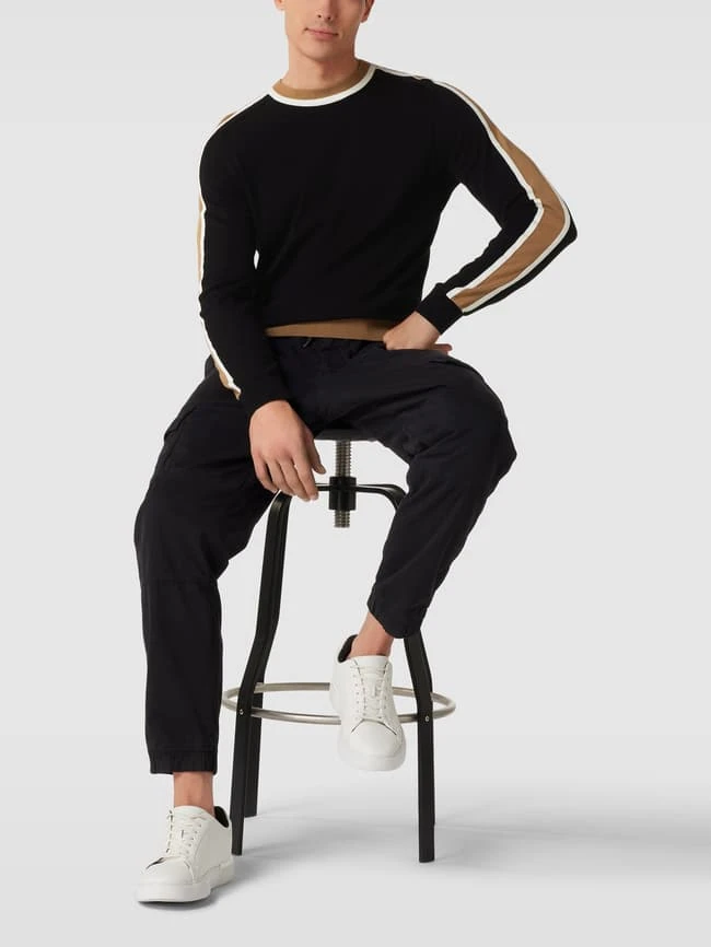 BOSS Strickpullover Mit Rundhalsausschnitt Modell 'Gabbano' - Weiß 1 BOSS Strickpullover Mit Rundhalsausschnitt Modell 'Gabbano' - Weiß