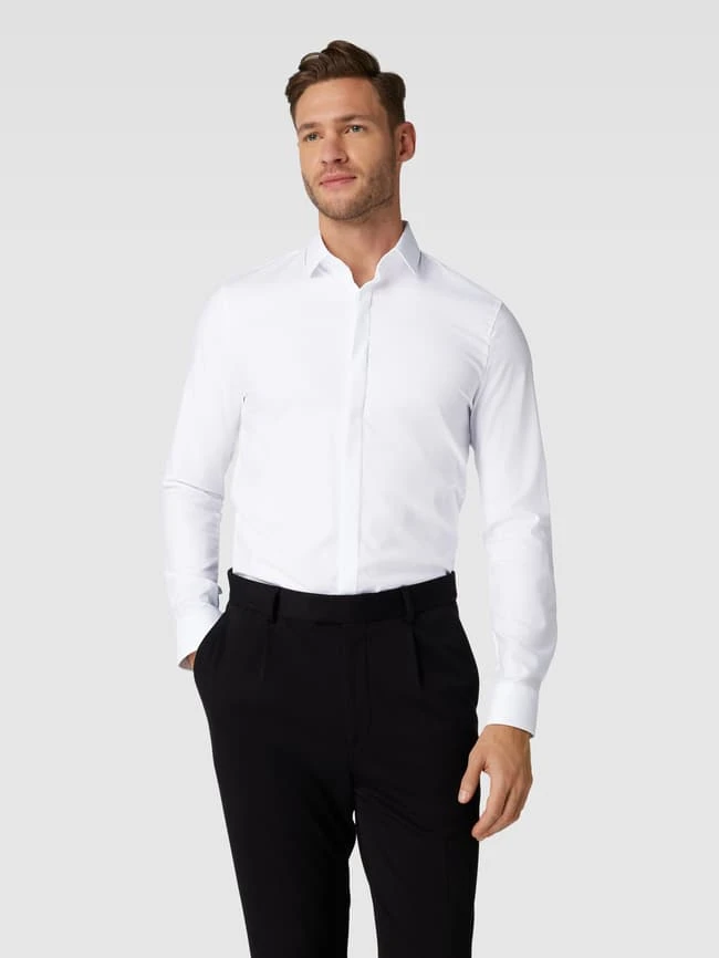OLYMP No. Six Super Slim Fit Business-Hemd Mit Verdeckter Knopfleiste - Weiß 4 OLYMP No. Six Super Slim Fit Business-Hemd Mit Verdeckter Knopfleiste - Weiß – Bild 4