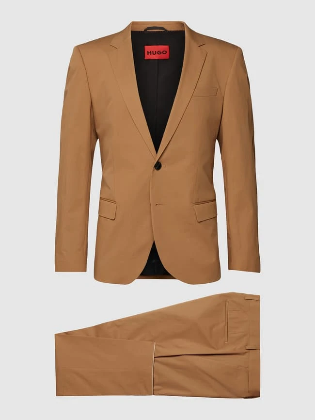 HUGO 2-Knopf-Sakko Mit Label-Detail Modell 'Henry' - Hellbraun 2 HUGO 2-Knopf-Sakko Mit Label-Detail Modell 'Henry' - Hellbraun – Bild 2