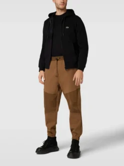 Lacoste Sweatjacke Mit Label-Detail - Schwarz