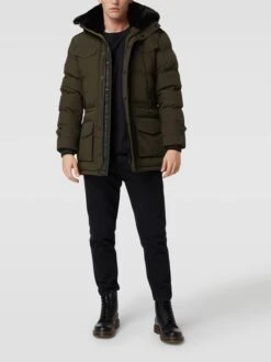 Wellensteyn Steppjacke Mit Abnehmbarer Kapuze Modell 'SEAMASTER' - Olivgrün
