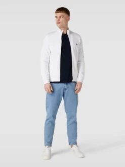 Lacoste Sweatjacke Mit Stehkragen - Weiß