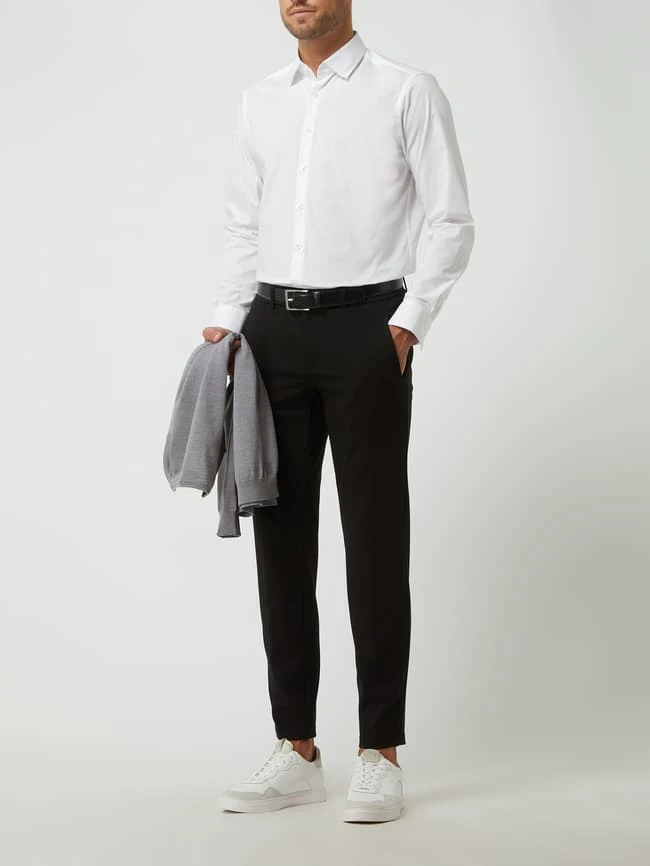 Jake*s Regular Fit Business-Hemd Aus Popeline - Weiß 1 Jake*s Regular Fit Business-Hemd Aus Popeline - Weiß