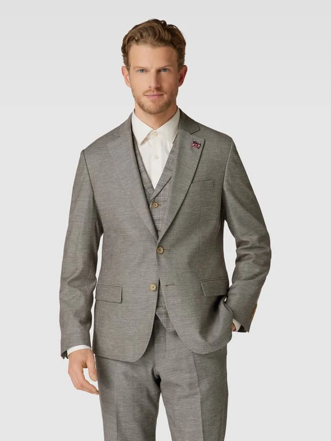 Atelier Torino 2-Knopf-Sakko Mit Zierbesatz - Mittelgrau 4 Atelier Torino 2-Knopf-Sakko Mit Zierbesatz - Mittelgrau – Bild 4