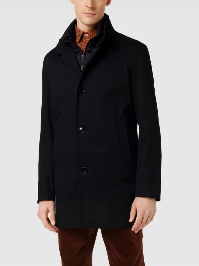 Strellson Mantel Mit Label-Applikation Modell 'Finlay' - Schwarz 4 Strellson Mantel Mit Label-Applikation Modell 'Finlay' - Schwarz – Bild 4