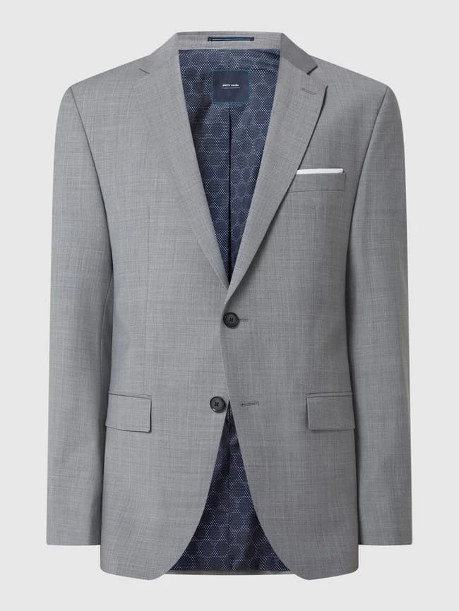 Pierre Cardin 2-Knopf-Sakko Mit Schurwoll-Anteil Modell 'Grant' - 'Futureflex' - Hellgrau 2 Pierre Cardin 2-Knopf-Sakko Mit Schurwoll-Anteil Modell 'Grant' - 'Futureflex' - Hellgrau – Bild 2