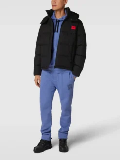 HUGO Steppjacke Mit Label-Detail Modell 'Boron' - Schwarz