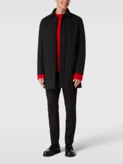 HUGO Mantel Mit Stehkragen Modell 'Marec' - Schwarz