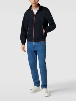 Wellensteyn Funktionsjacke Mit Kontraststreifen Modell 'COLLEGE' - Marineblau