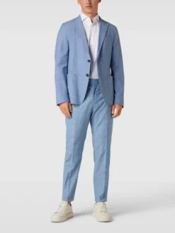 Strellson 2-Knopf-Sakko Mit Allover-Muster Modell 'Acon' - Hellblau