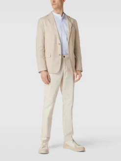 Christian Berg Men 2-Knopf-Sakko Mit Strukturmuster - Beige