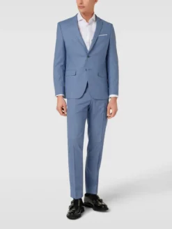 HECHTER PARIS 2-Knopf-Sakko Mit Allover-Muster - Royalblau