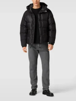 The North Face Daunenjacke Mit Label-Stitching - Schwarz