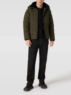 Wellensteyn Steppjacke Mit Abnehmbarem Kunstfellbesatz Modell 'POLAR' - Olivgrün