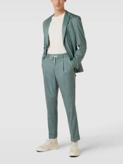 MCNEAL Bundfaltenhose Mit Tunnelzug Modell 'Sheldon' - Dunkelgrün