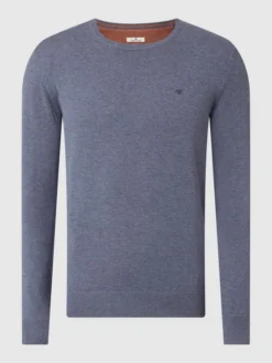Tom Tailor Pullover Aus Baumwolle Mit Logo-Stickerei - Blau