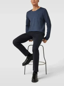 Pierre Cardin Hose Mit Label-Details Modell 'Lyon' - Schwarz