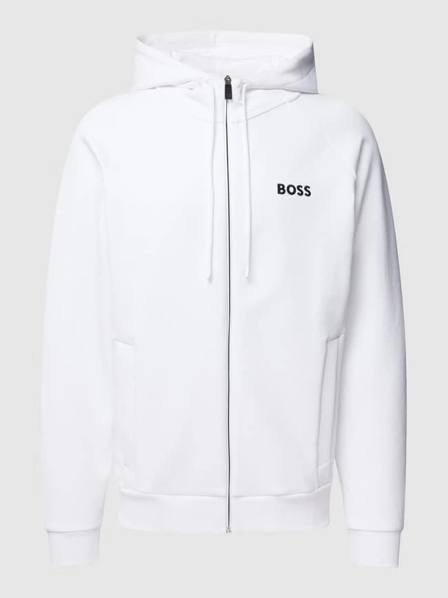 BOSS Green Sweatjacke Mit Label-Stitching Modell 'Saggy' - Weiß 2 BOSS Green Sweatjacke Mit Label-Stitching Modell 'Saggy' - Weiß – Bild 2