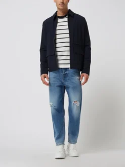 Jake*s Jacke Aus Jersey - Marineblau