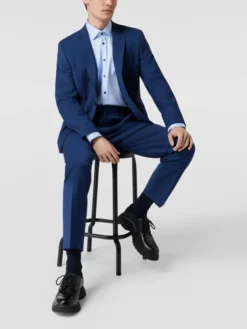 BOSS Slim Fit Anzughose Modell 'Genius' - Royalblau