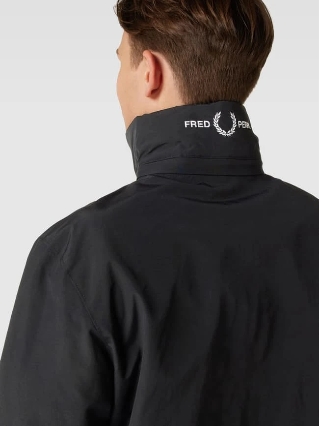 Fred Perry Jacke Mit Label-Stitching - Schwarz 3 Fred Perry Jacke Mit Label-Stitching - Schwarz – Bild 3