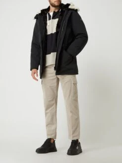 Wellensteyn Funktionsjacke Mit Kunstfellbesatz Modell 'BLACK X MEN' - Schwarz