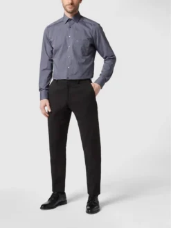 OLYMP Regular Fit Hemd Mit Kentkragen - Anthrazit