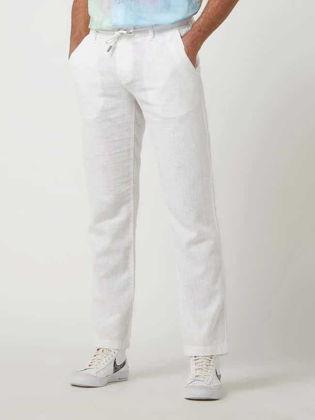 MCNEAL Regular Fit Hose Aus Leinenmischung - Weiß 4 MCNEAL Regular Fit Hose Aus Leinenmischung - Weiß – Bild 4