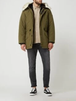 Wellensteyn Funktionsjacke Mit Kunstfellbesatz Modell 'BLACK X MEN' - Olivgrün