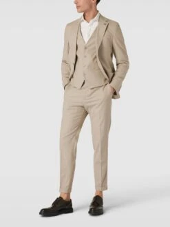 Strellson 2-Knopf-Sakko Mit Allover-Muster Modell 'Acon' - Beige