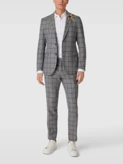 CG - Club Of Gents 2-Knopf-Sakko Mit Karomuster Modell 'Paul' - Marineblau