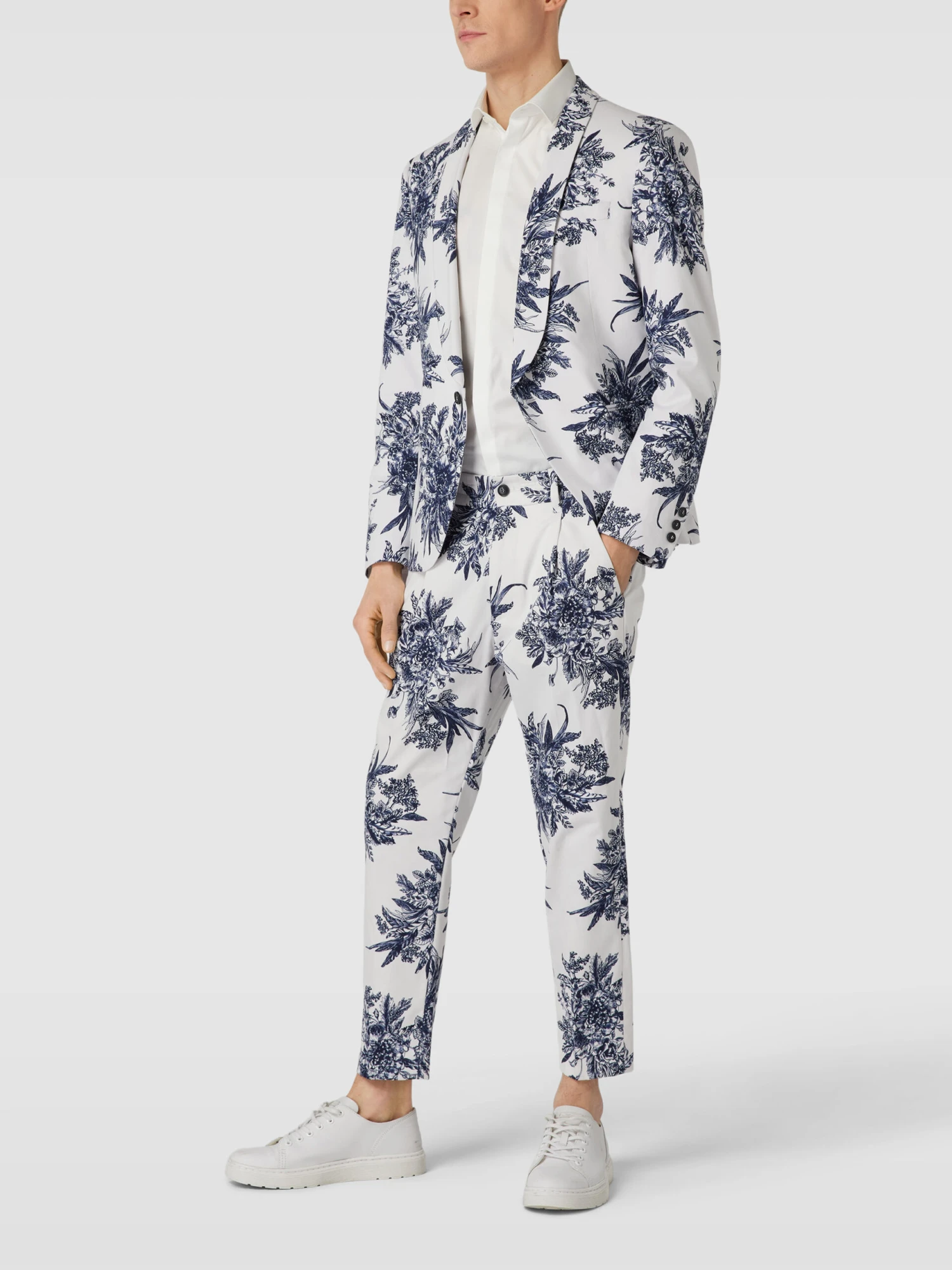 Drykorn 1-Knopf-Sakko Mit Allover-Print Modell 'Bellac' - Weiß 1 Drykorn 1-Knopf-Sakko Mit Allover-Print Modell 'Bellac' - Weiß