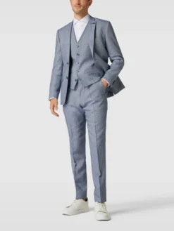 Roy Robson Anzugweste Mit Knopfleiste - Blau