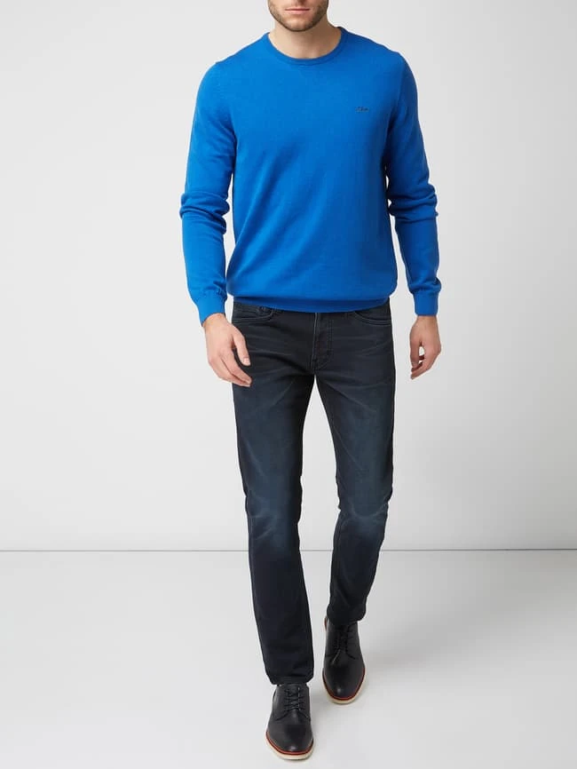 Mustang Stone Washed Tapered Fit Jeans - Dunkelblau 1 Mustang Stone Washed Tapered Fit Jeans - Dunkelblau