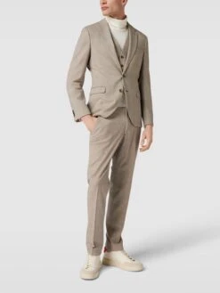 MCNEAL 2-Knopf-Sakko Mit Seitlichen Pattentaschen Modell 'Marc' - Mittelbraun