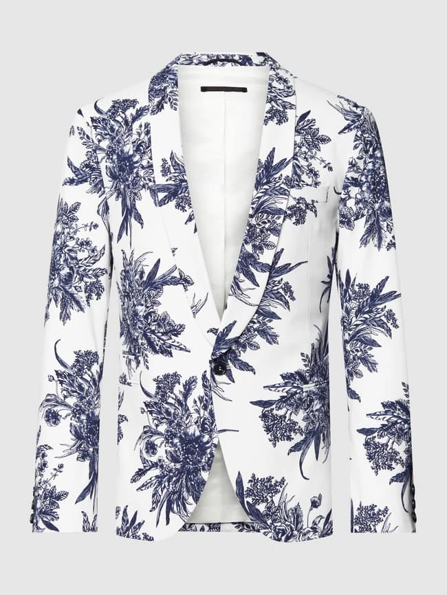 Drykorn 1-Knopf-Sakko Mit Allover-Print Modell 'Bellac' - Weiß 2 Drykorn 1-Knopf-Sakko Mit Allover-Print Modell 'Bellac' - Weiß – Bild 2