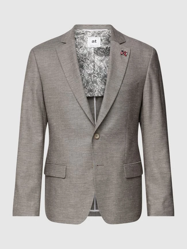 Atelier Torino 2-Knopf-Sakko Mit Zierbesatz - Mittelgrau 2 Atelier Torino 2-Knopf-Sakko Mit Zierbesatz - Mittelgrau – Bild 2