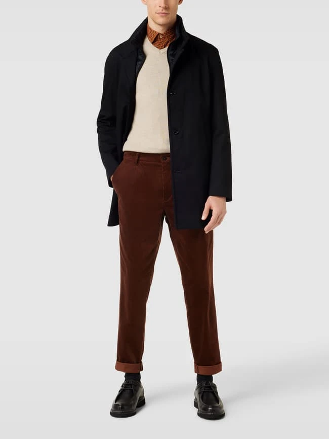 Strellson Mantel Mit Label-Applikation Modell 'Finlay' - Schwarz 1 Strellson Mantel Mit Label-Applikation Modell 'Finlay' - Schwarz